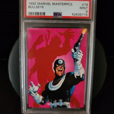 Bullseye - 1992 Skybox Marvel Masterpieces #19 PSA 9 MINT - Image 1 of 2