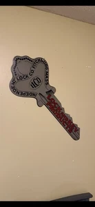 Vintage ILCO Hardware Store Lock And Key Products Metal Sign Double Sided 32X14 - Picture 1 of 18