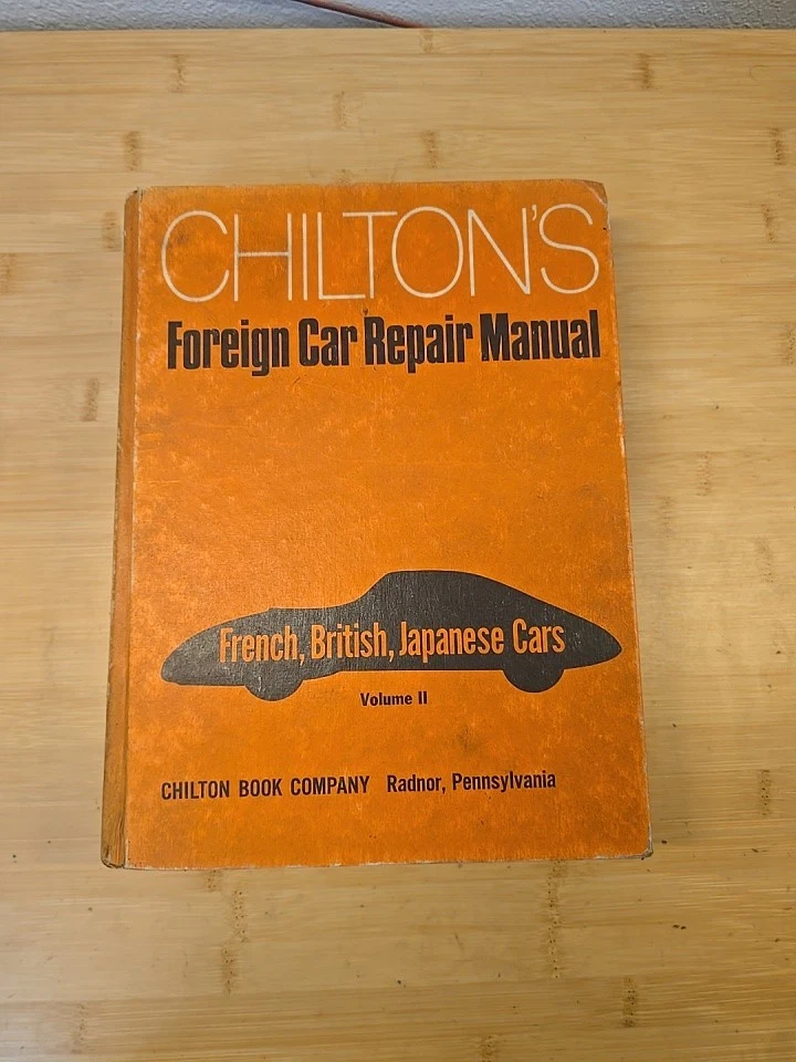 Manual de reparación de automóviles extranjeros Chiltons 1972 Foto 1 de 4