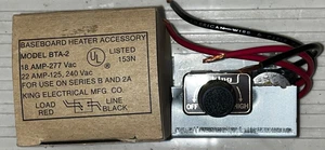 King Baseboard Model BTA-2 Heater Accessory 18 Amp-227 Vac. 22 Amp-125 240 Vac - Picture 1 of 3