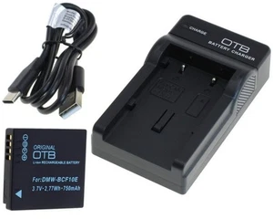 OTB Digital Kamera Akku + Akkuladestation Ladegerät  für Panasonic DMW-BCF10E - Bild 1 von 1