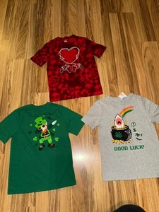 GAP Kids Wonder Nation Valentines St Patrick’s Day Sz 8 Boys T-Shirts Lot - Picture 1 of 7