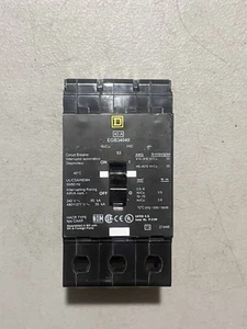 Square D 3 Pole 40A 40amp Circuit Breaker EGB34040 New Take Off No Box - Picture 1 of 6