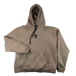 Gymreapers Heavyweight Core Skull Hoodie Mens Large Beige Pullover Sweatshirt - Picture 1 of 6