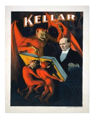 Vintage Kellar Magic Poster Wall Art - Mysterious Retro Decor - Image 1 of 4