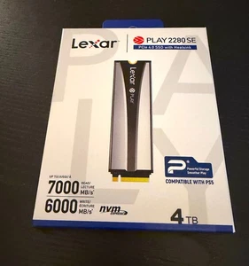 [NEW] Lexar 4TB PLAY 2280 SE PCIe 4.0 SSD with Heatsink for PS5 - Picture 1 of 5