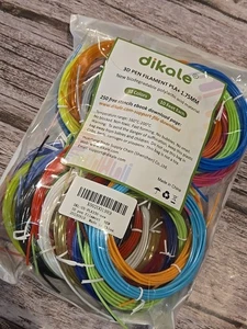 dikale 3D Pen Refills 3D Printer Pen Filament 1.75m PLA 10 Ft Ea 29 Colors (151) - Picture 1 of 3