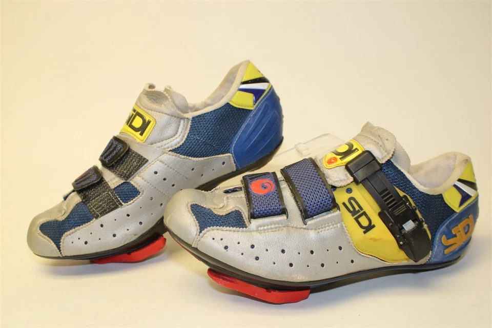 Женские кожаные туфли SiDI размер 9 41 сделано в Италии для шоссейного велоспорта с 3 болтами и храповым ремешком - Изображение 1 из 4