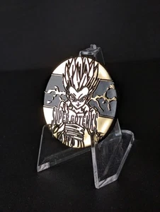 Moneda de plástico Super Gotenks Dragon Ball Z nueva colección tapa lámina dorada metálica - Imagen 1 de 4