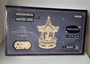 ROKR Mechanical Music Box Romantic Carousel 3D Wood -New & Sealed - Picture 1 of 5