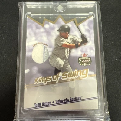 2002 Fleer Focus Jersey Edition - Kings of Swing Todd Helton Patches /100 (MEM) - Image 1 of 4