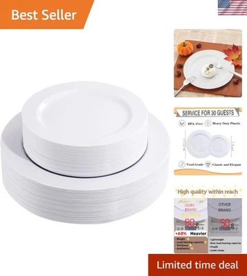 Platos de cena y postres de plástico desechables para fiestas 60 un. Foto 1 de 4