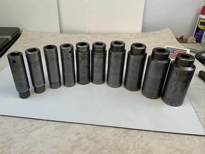 MAC Tools 10pc 1/2 Drive 6pt Deep Impact Sockets, 7/16Min - 1-1/16in. Max., USA - Image 1 of 4