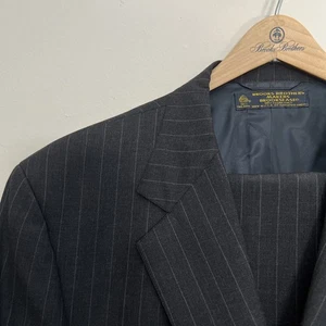 Vintage Brooks Brothers Makers Brooksease Men’s 2PC Suit Size 46L Pants 41Wx32L - Picture 1 of 21