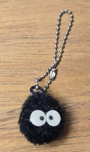 Mini .75” Studio Ghibli Soot Sprite Susuwatari Plush Key Chain Dust Bunny - Picture 1 of 6