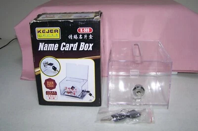 Kejea K-509 Name Card Box with 2 Keys Tickets, Business Cards, Prize Drawing NEW - Image 1 of 3