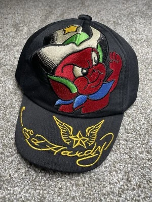 Vintage Ed Hardy Kids Embroidered Hat Cap (12-24 Months) Baby Toddler Y2K Black - Image 1 of 4