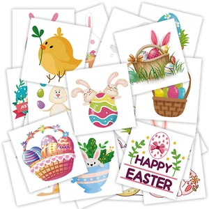 Easter Temporary Tattoos for Kids, Easter Fake Tattoos Stickers Bulk, Easter Bas - Picture 1 of 12