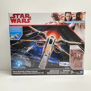 Star Wars Poe's Boosted X-Wing Fighter Force Link 2017 Toys R Us Exclusive NEW - Picture 1 of 4