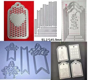 Troqueles de corte de metal con etiqueta cosida álbumes de recortes papel en relieve tarjetas manualidades plantillas - Imagen 1 de 35