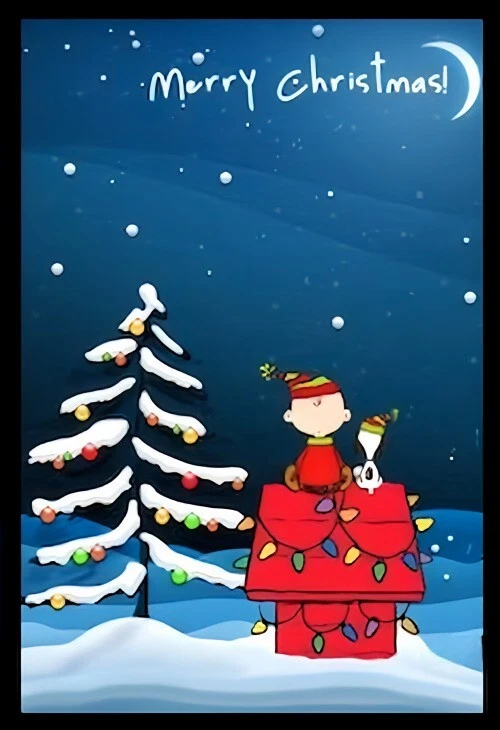 Merry Christmas Charlie Brown Decorate Tree Holiday Friend Family Snoopy MAGNET - Image 1 of 1