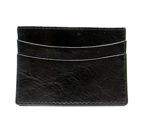 Visitenkartenetui Slim Design Kreditkartenetui Etui Leder Schwarz - Bild 1 von 5