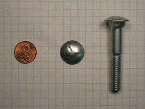 SCHLITTENSCHRAUBEN #(3/8"-16) x 2-1/4", STAHL, VIERKANTHALS TRAVERSENKOPF, VERZINKT - Bild 1 von 1