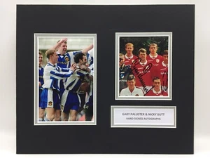SELTEN Gary Pallister Nicky Butt Manchester United signiertes Foto Display + Echtheitszertifikat - Bild 1 von 3