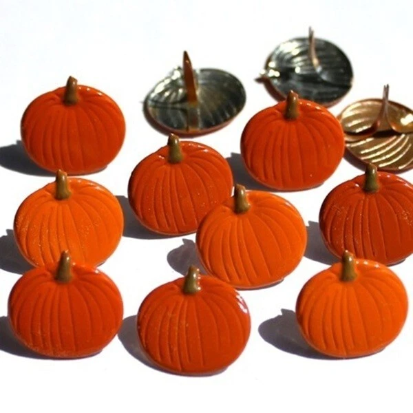 PUMPKIN SCRAPBOOKING DECORATIVE BRADS EYELET OUTLET 8 PCS Foto 1 de 1