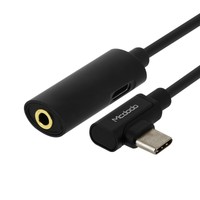 Adaptador Jack USB-C 2 en 1 Audio Puerto 3,5 mm + Carga Mcdodo - Negro