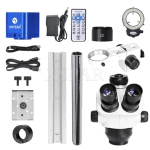 HY-5100-HG7045 7-50X Slide-rail Base Microscope Stand Camera Trinocular Lens - Picture 1 of 10
