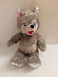 Build a Bear Great Wolf Lodge Violet 25th Birthday Plush silver sparkle Pink Bow - Picture 1 of 7