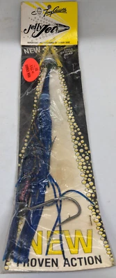 Tony Accetta JUMBO Jelly-JET AQUA DYNAMIC SALT TROLLING VINTAGE LURE BLUE 12" - Image 1 of 4