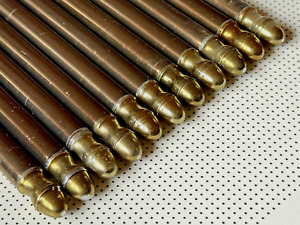 Stair rods, 70cm, all fittings, Aluminium, Bronze shiny colour