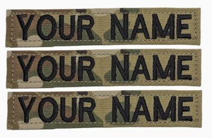 3-Piece OCP Army Name Tape Set with Hook Fastener – Durable Military Standard - Picture 1 of 2