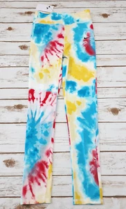 NIKE Girls Tie Dye Full Length Tight White Colorful DV0066 648 - XL New - Picture 1 of 7