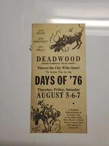 Folleto de Deadwood South Dakota's Play Town / - Imagen 1 de 7