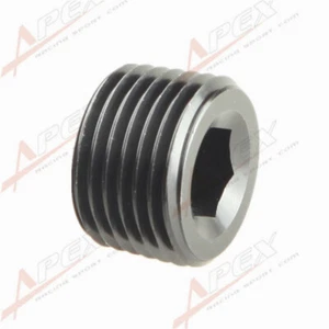 Brand New 1" Inch NPT Pipe Thread Allen Socket Plug NPT Plug Aluminum Black  - Bild 1 von 4
