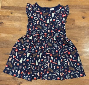 GIRLS size 3 Cotton Christmas dress sparkly gold leaves Target NEW - Picture 1 of 3