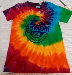 Wicked Good Tie Dye Boston Youth XS T-Shirt Massachusetts Lobster Adorable NWT - Picture 1 of 4