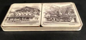 Vintage Six Schuberth Tamat-Serie Scenes Of Germany Melamine/Cork Back Coasters - Picture 1 of 10