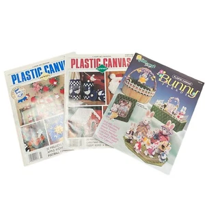 Lote de 3 patrones de plástico vintage de revistas de ganchillo Navidad primavera Pascua - Imagen 1 de 2