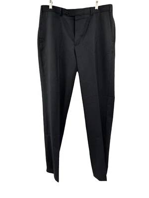 Ike Behar New York Charcoal Black 100% Wool Flat Front Dress Pants Mens Size 36 - Image 1 of 4