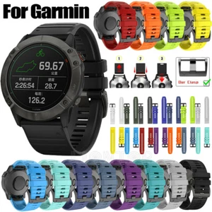 For Garmin Fenix 8 7 7X 6 6X Pro 5 5X E Quickfit Silicone Watch Band Wrist Strap - Picture 1 of 59