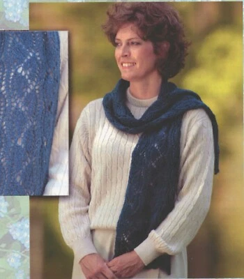 Glimmering Garlands Lace Scarf - Alpaca Yarn Company Knitting Pattern PT-52 - Image 1 of 3