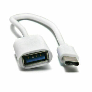 USB-C 3.1 Type C Male to USB 3.0 Type A Female OTG Adapter Converter Cable White