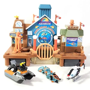 Micro Machines Tiger Shark Landing Playset Helicopter Sub Boat VTG '96 Toy Lot - Picture 1 of 23