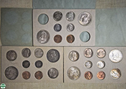 TOUGH 1949 DOUBLE MINT SET - ALL SILVER TONED - SOME GOOD COLOR IN THIS SET! Cover