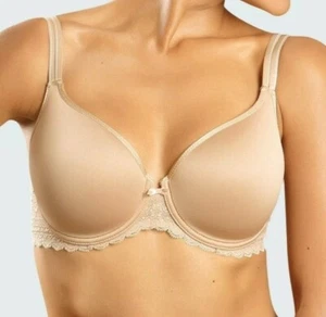 CHANTELLE Merci Spacer Full Coverage Underwire T-Shirt Bra 1747 Beige 30 DDDD - Picture 1 of 2