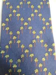 Off Island von Tommy Bahama seidenblau mit palmenblauer Krawatte - Bild 1 von 4